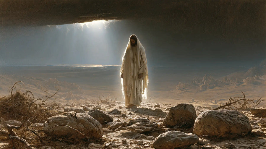 Jesus in the Desert - Symbolist · Landscape n° 19
