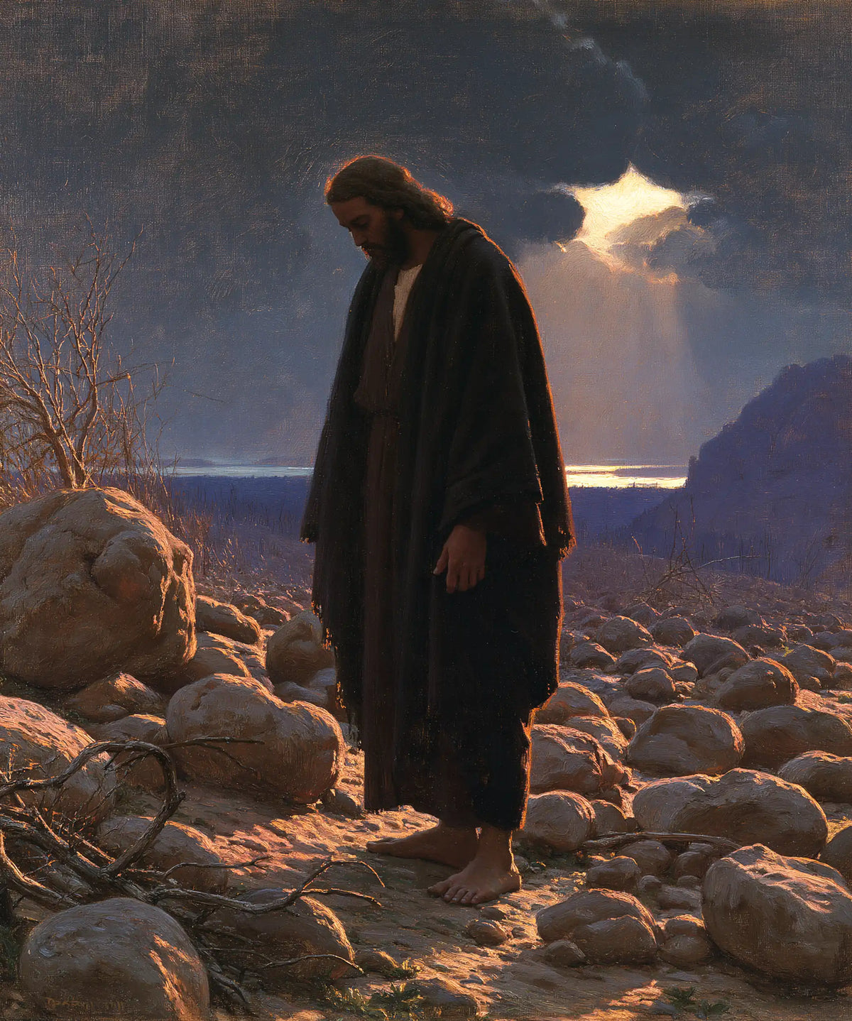 Jesus in the Desert — The Black Mantle and the Star-Shaped Window