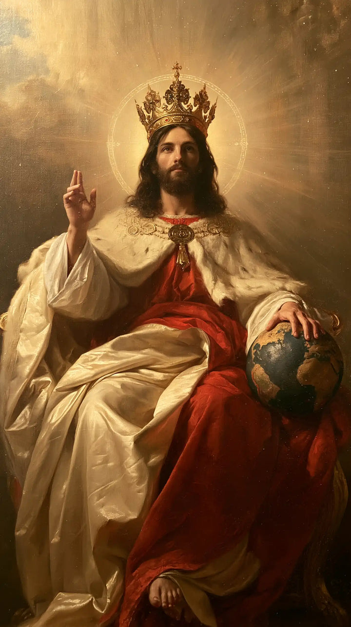 Jesus the King — Red and Gold Around the Earth