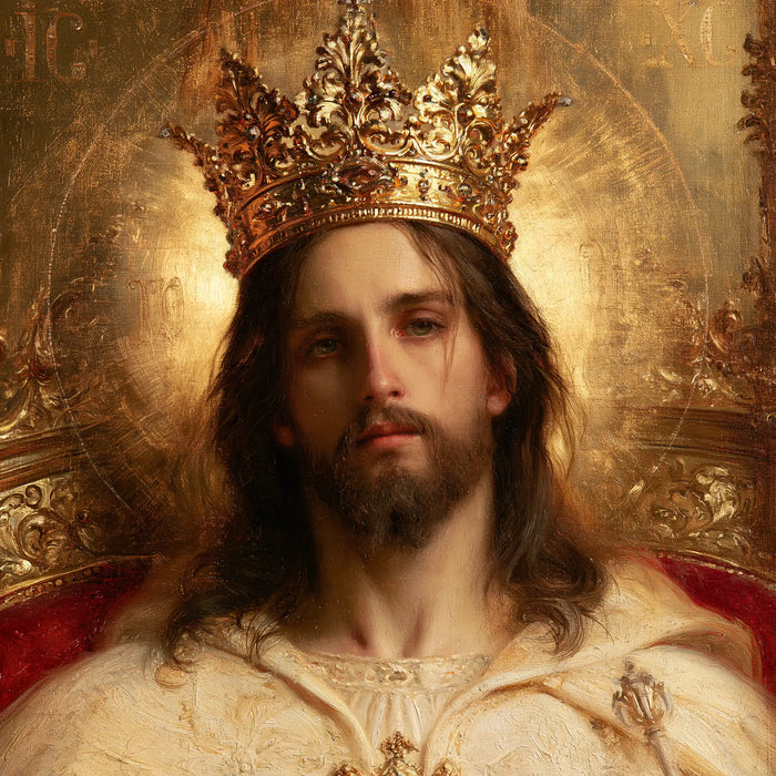 Jesus the King - Red, Ivory and Gold · Square n° 4