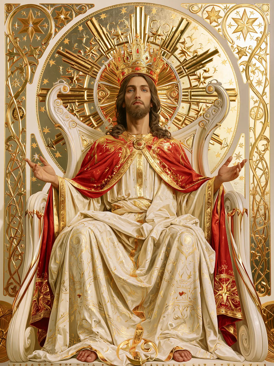 Jesus the King - Sacred Art Nouveau · Portrait n° 8