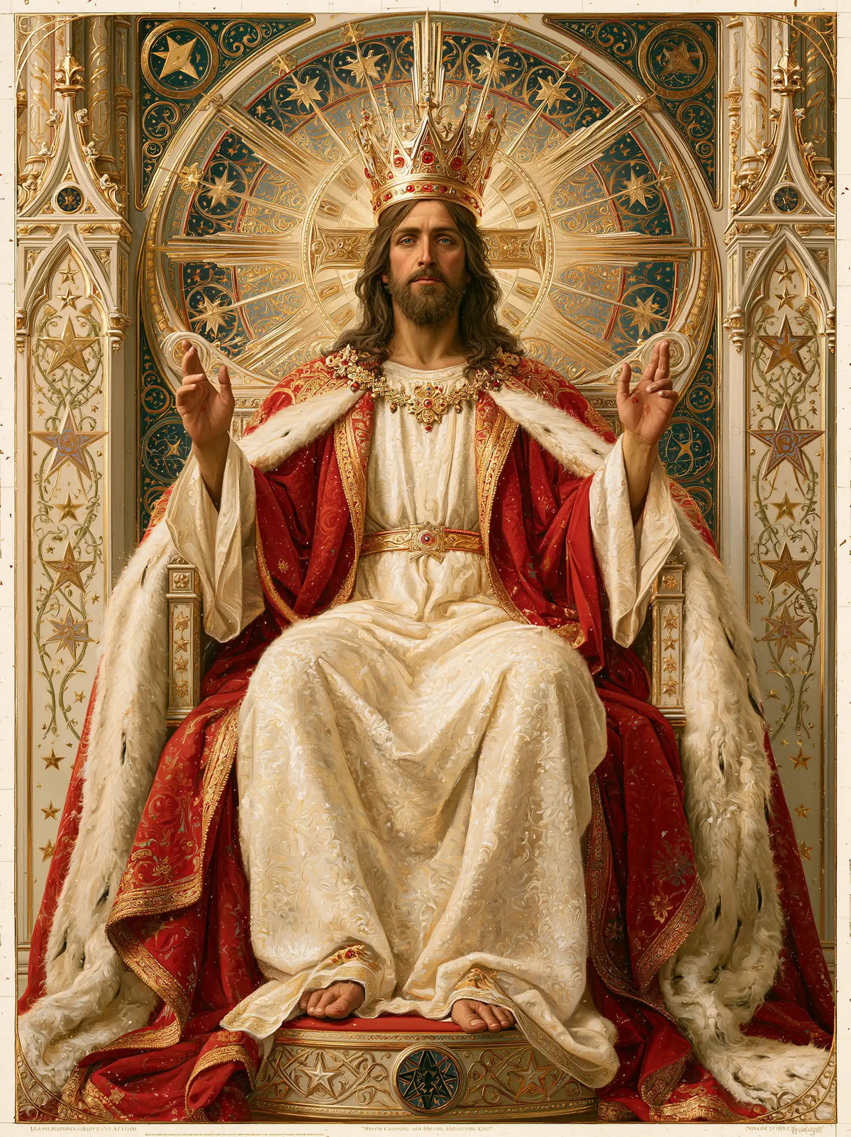 Jesus the King - Sacred Art Nouveau · Portrait n° 12