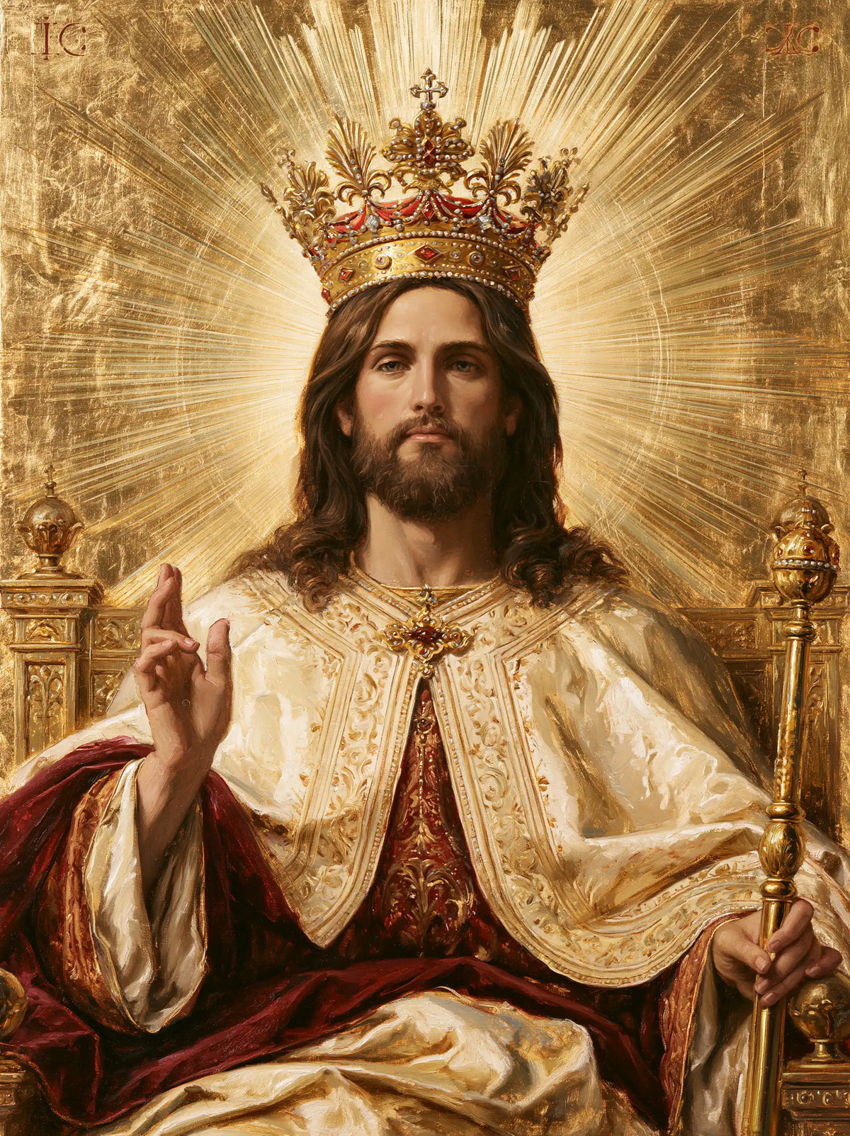 Jesus the King - Sacred Gold · Portrait n° 12