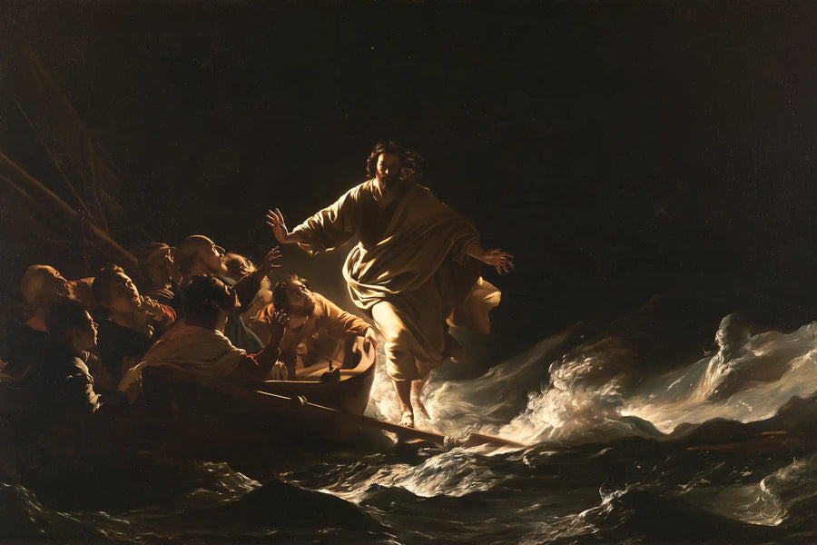 Jesus Walking on Water - Caravaggio Tenebrism · Landscape n° 11