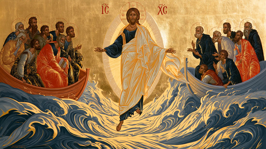 Jesus Walking on Water - Contemporary Byzantine · Landscape n° 8
