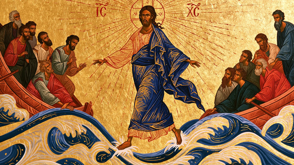 Jesus Walking on Water - Contemporary Byzantine · Landscape n° 9