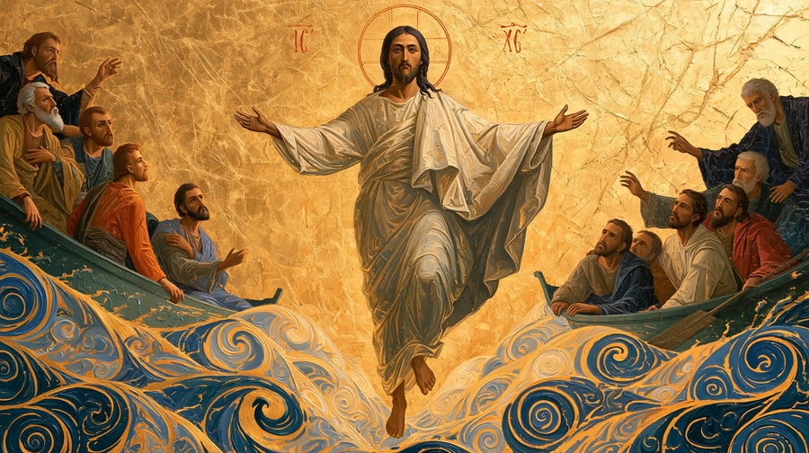 Jesus Walking on Water - Contemporary Byzantine · Landscape n° 10