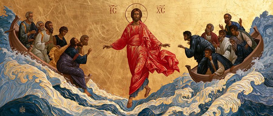 Jesus Walking on Water - Contemporary Byzantine · Landscape n° 14