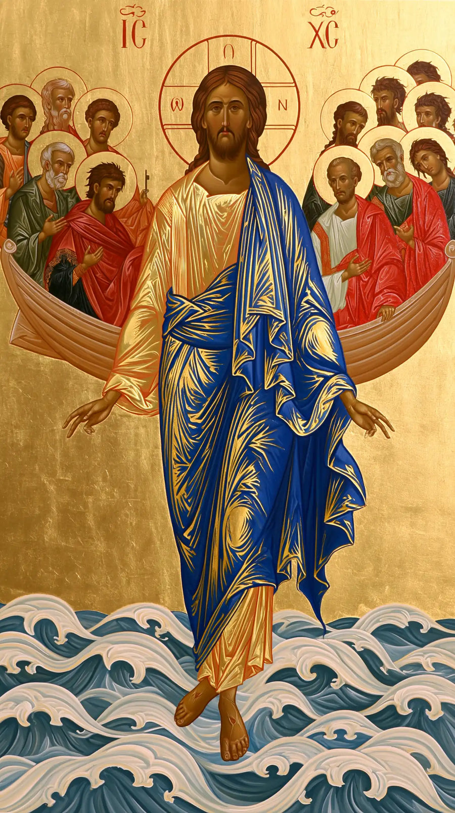 Jesus Walking on Water - Contemporary Byzantine · Portrait n° 4