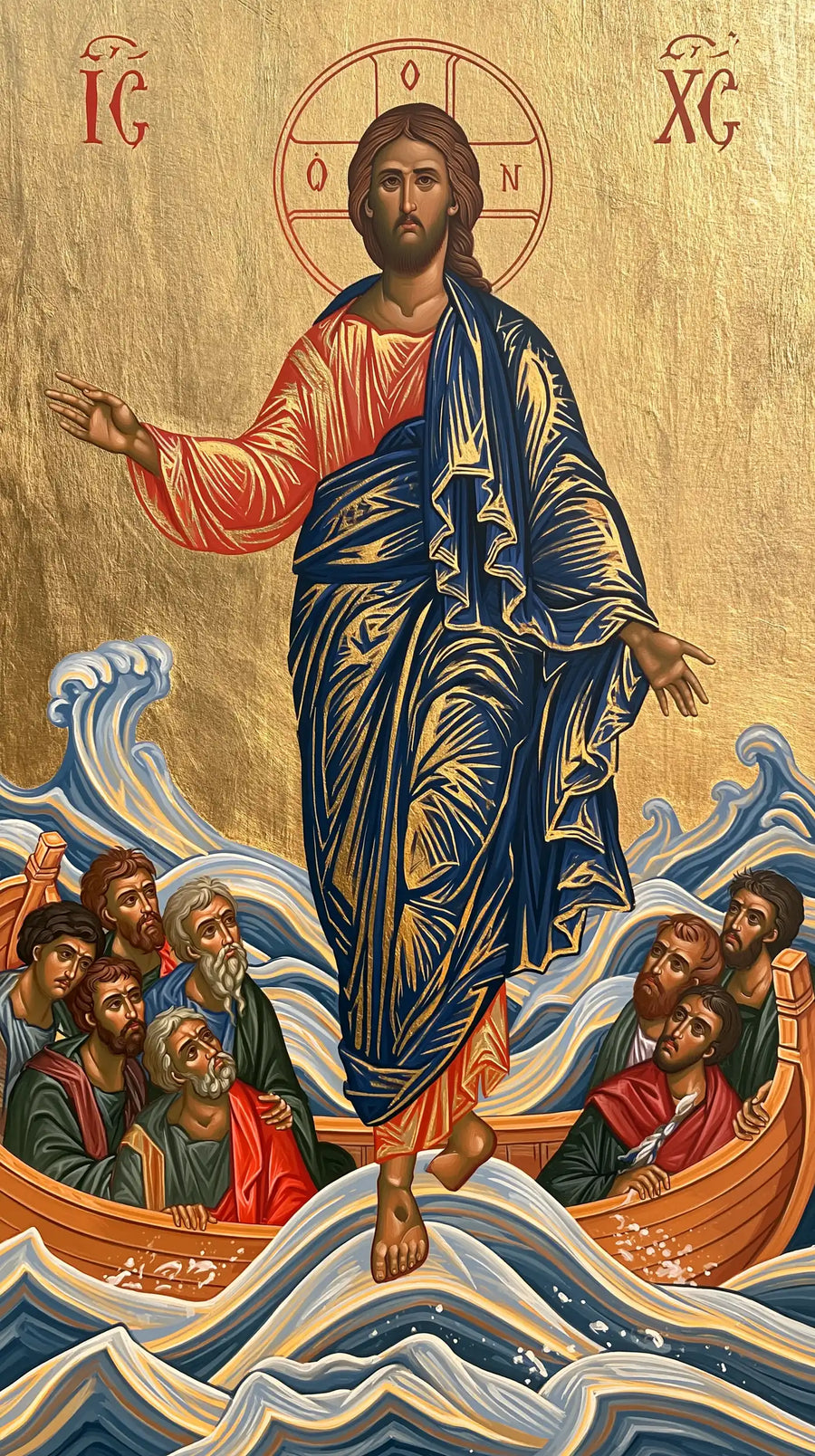 Jesus Walking on Water - Contemporary Byzantine · Portrait n° 18