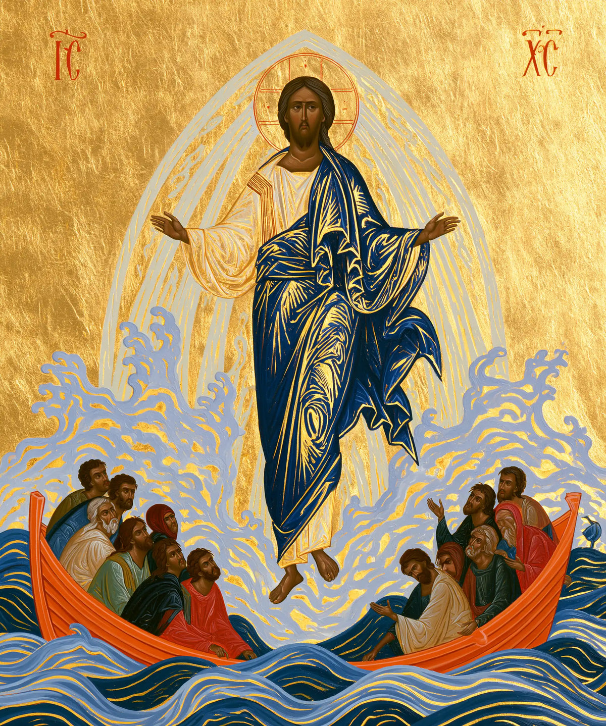 Jesus Walking on Water — The Pale Mandorla and the Two Vessels