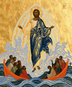 Jesus Walking on Water — The Pale Mandorla and the Two Vessels