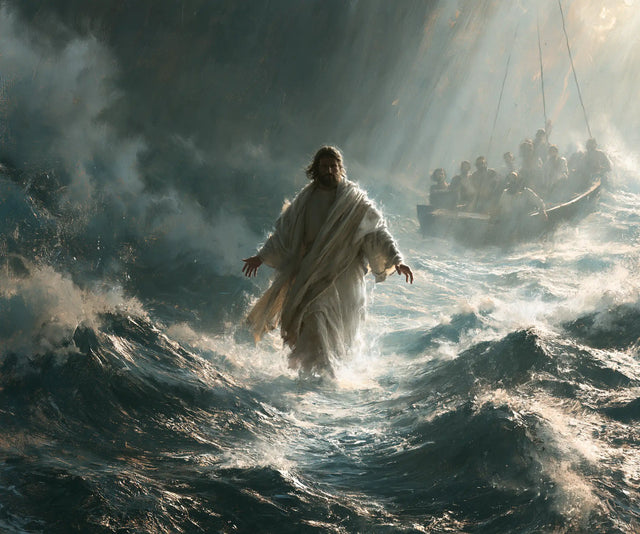 Jesus Walking on Water — Linen Swept by the Sea Light