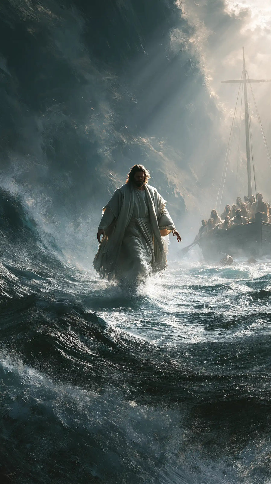 Jesus Walking on Water - Explosion of Movement · Portrait n° 3