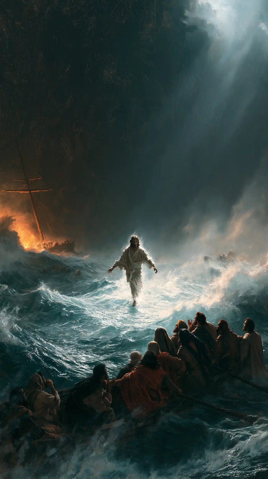 Jesus Walking on Water - Explosion of Movement · Portrait n° 20