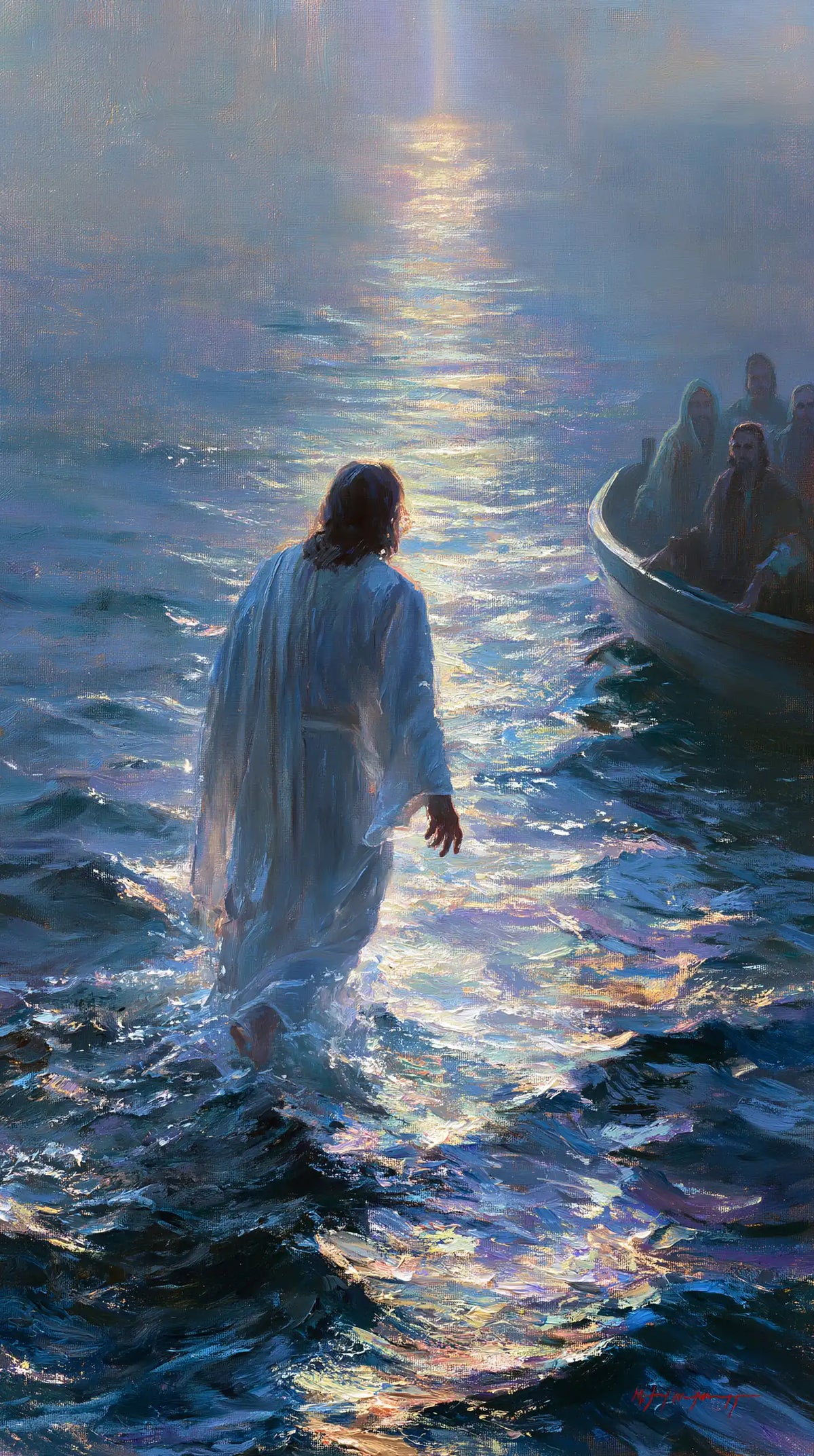 Jesus Walking on Water - Impressionist · Portrait n° 12