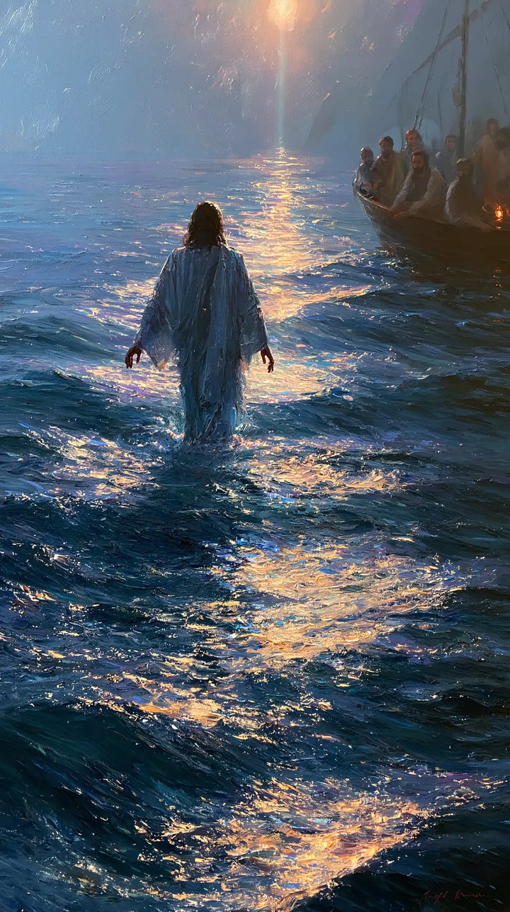 Jesus Walking on Water - Impressionist · Portrait n° 25
