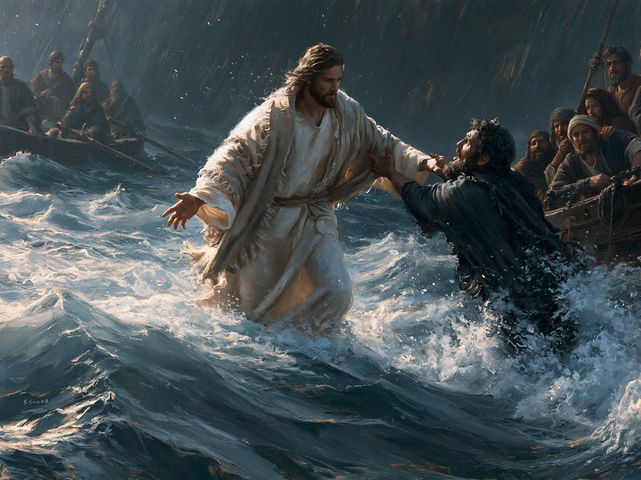 Jesus Walking on Water - Jesus Saves Peter · Landscape n° 9