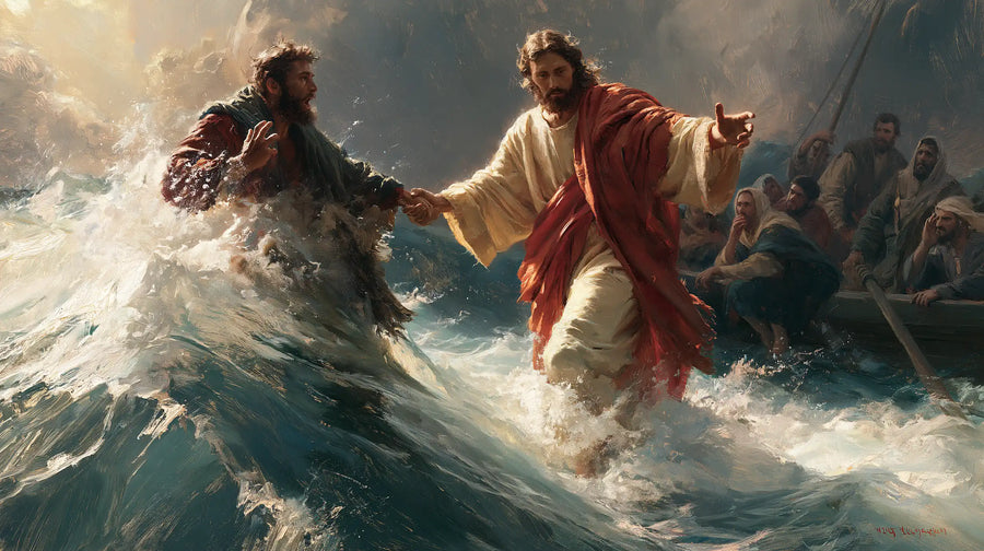 Jesus Walking on Water - Jesus Saves Peter · Landscape n° 16