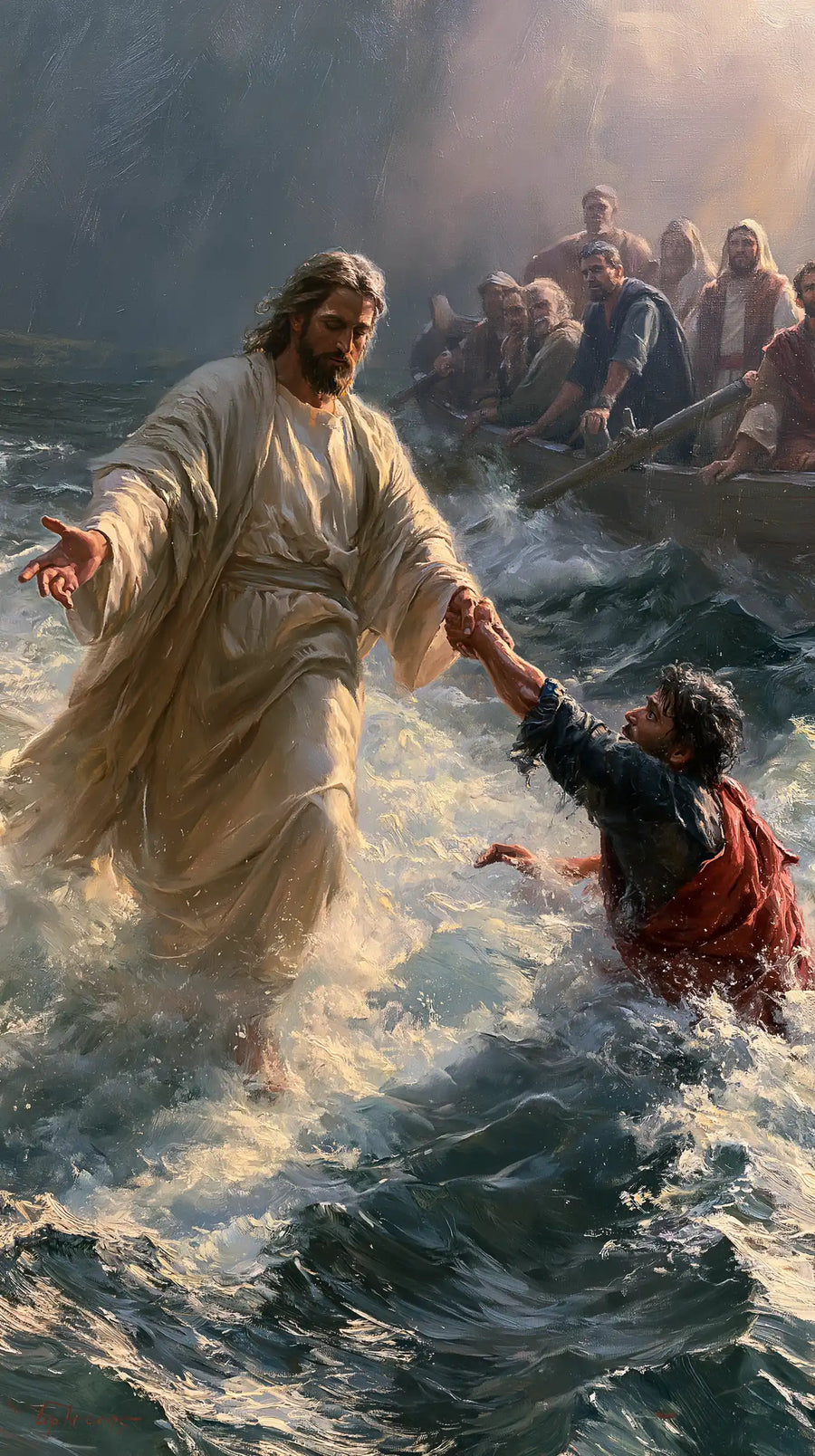 Jesus Walking on Water - Jesus Saves Peter · Portrait n° 14