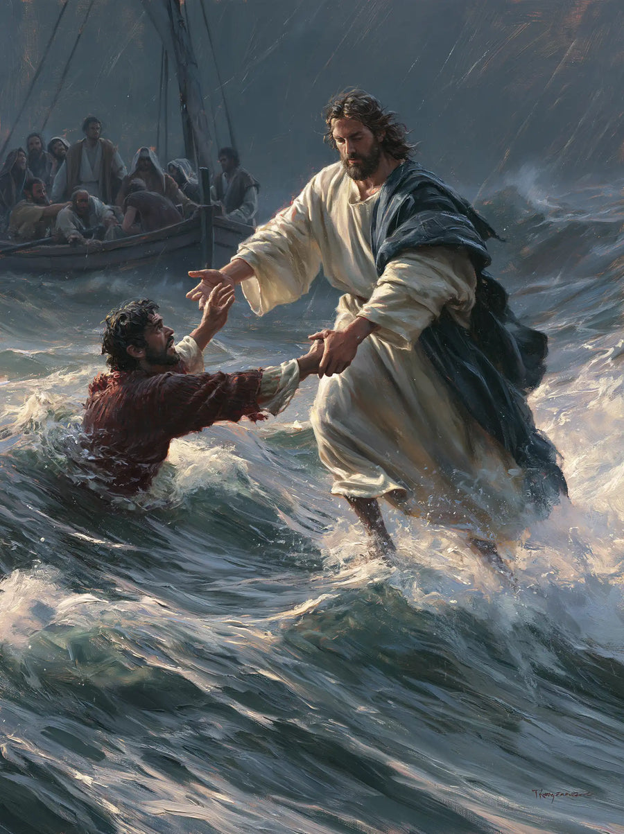 Jesus Walking on Water - Jesus Saves Peter · Portrait n° 18