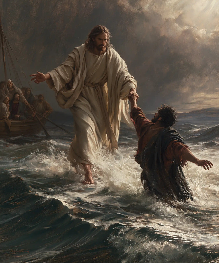 Jesus Walking on Water - Jesus Saves Peter · Portrait n° 22