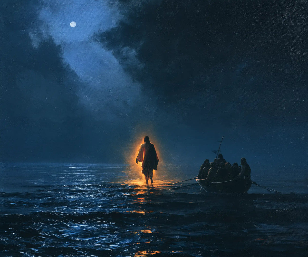 Jesus Walking on Water — The Distant Glow beyond the Prow