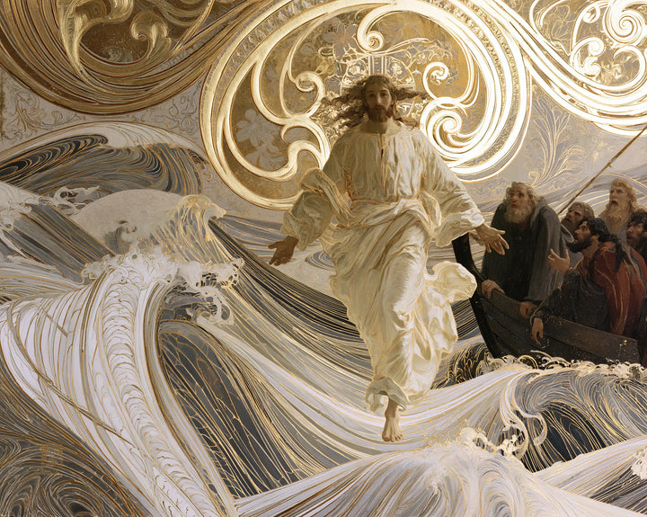 Jesus Walking on Water - Sacred Art Nouveau · Landscape n° 16