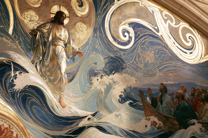 Jesus Walking on Water - Sacred Art Nouveau · Landscape n° 20