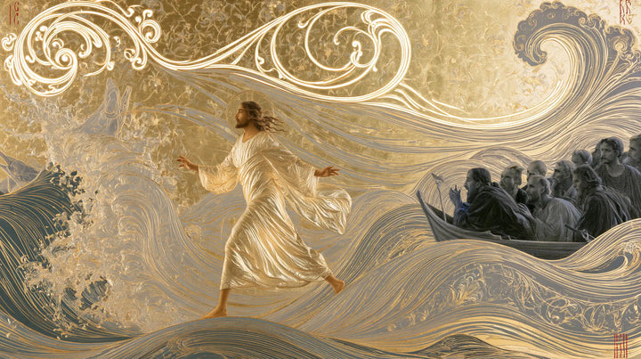 Jesus Walking on Water - Sacred Art Nouveau · Landscape n° 23