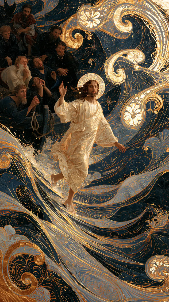 Jesus Walking on Water — The Raised Hand in the Night Garden