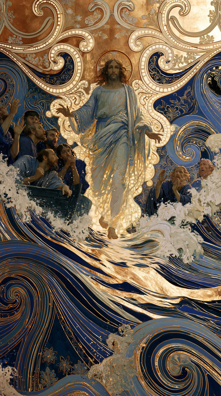 Jesus Walking on Water — The Pearly Robe in the Wake of Spirals