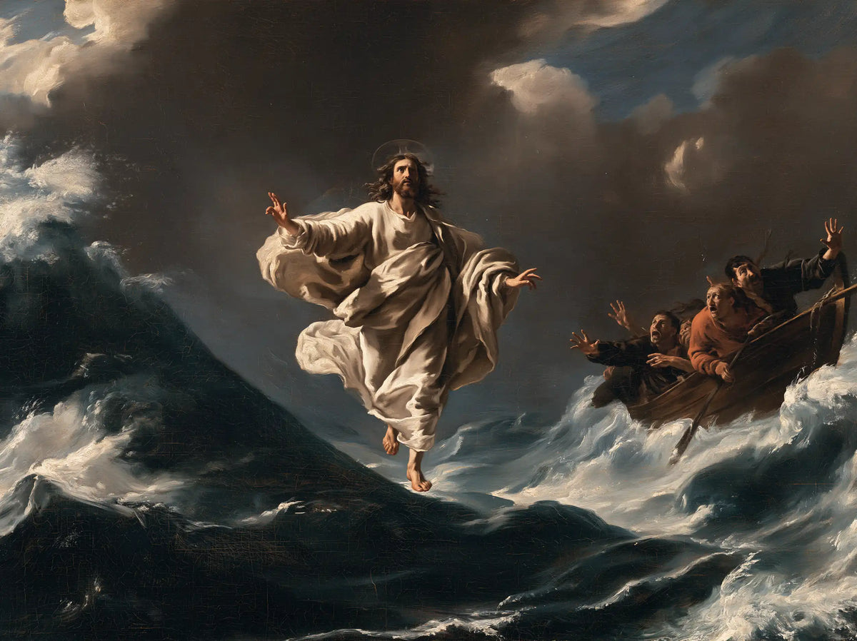 Jesus Walking on Water — The White Step before the Mountain of Water