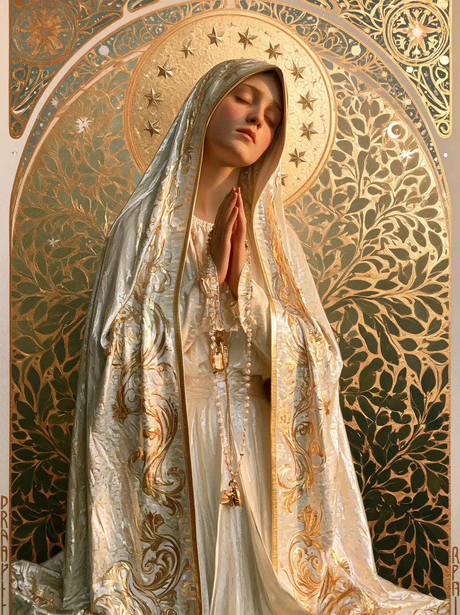 Our Lady of Fatima – Sacred Art Nouveau · Portrait no. 6