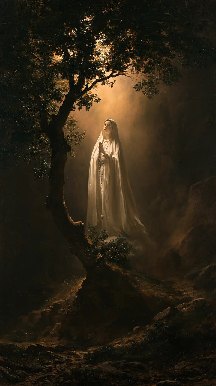 Our Lady of Fatima – Caravaggio Tenebrism · Portrait no. 1