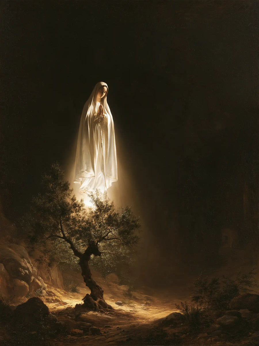 Our Lady of Fatima – Caravaggio Tenebrism · Portrait no. 10