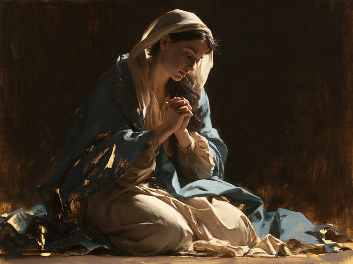 Virgin Mary in Prayer — The Pale Veil’s Confidence