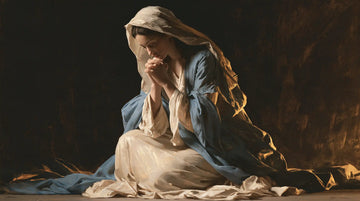 Virgin Mary in Prayer - Black and Gold · Landscape n° 7