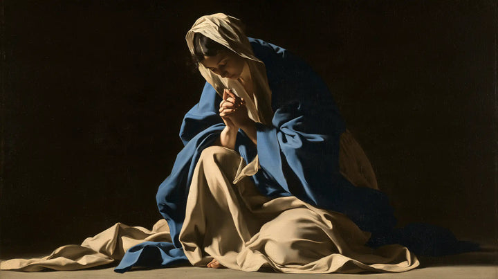 Virgin Mary in Prayer — A Heart Bowed toward the Light