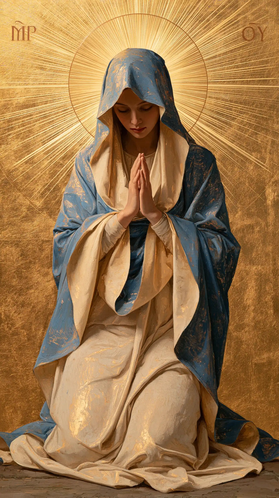 Virgin Mary in Prayer - Contemporary Byzantine · Portrait n° 17