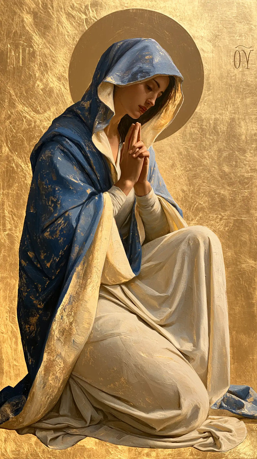 Virgin Mary in Prayer - Contemporary Byzantine · Portrait n° 24