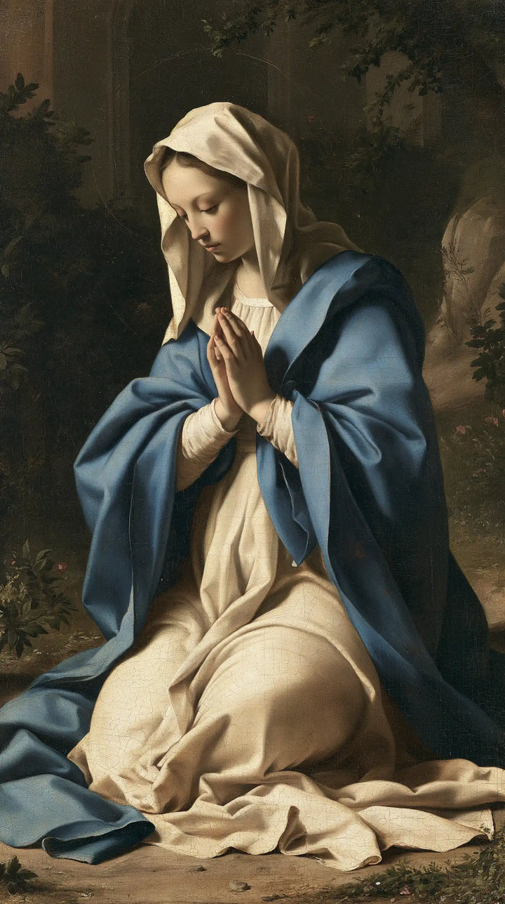 Virgin Mary in Prayer — Prayer among Rounded Folds