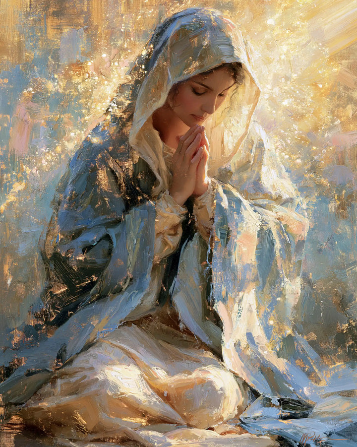 Virgin Mary in Prayer - Impressionist · Portrait n° 21