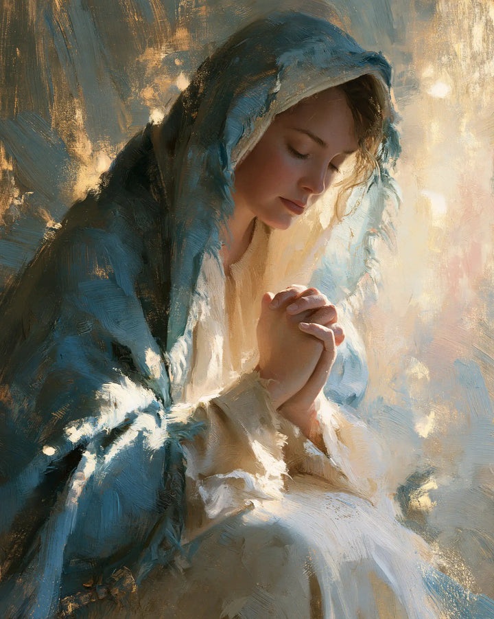 Virgin Mary in Prayer - Impressionist · Portrait n° 22
