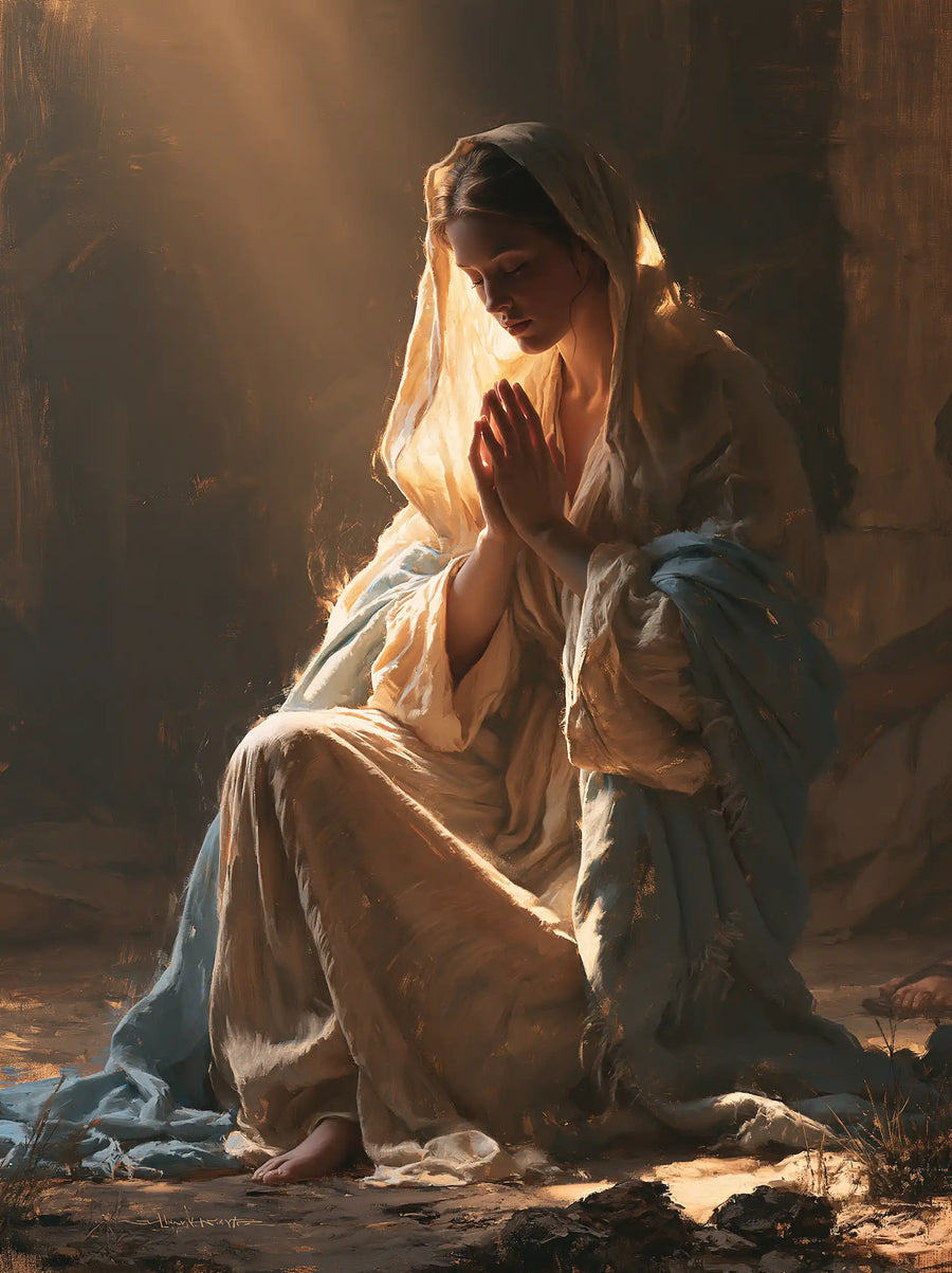 Virgin Mary in Prayer - Mary in Divine Light · Portrait n° 29