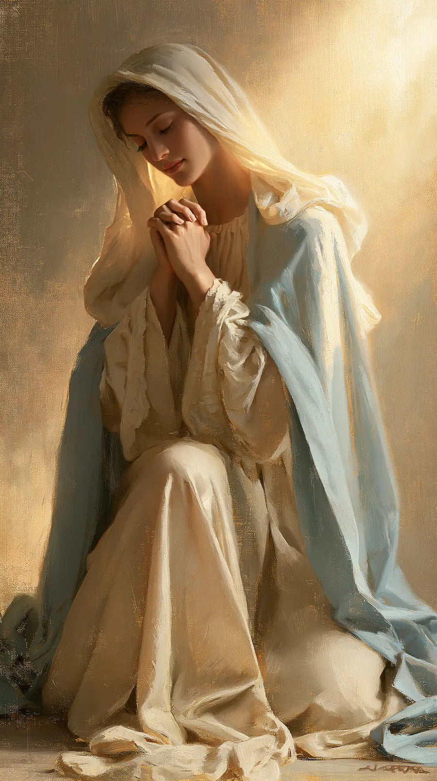 Virgin Mary in Prayer - Mary in Divine Light · Portrait n° 38
