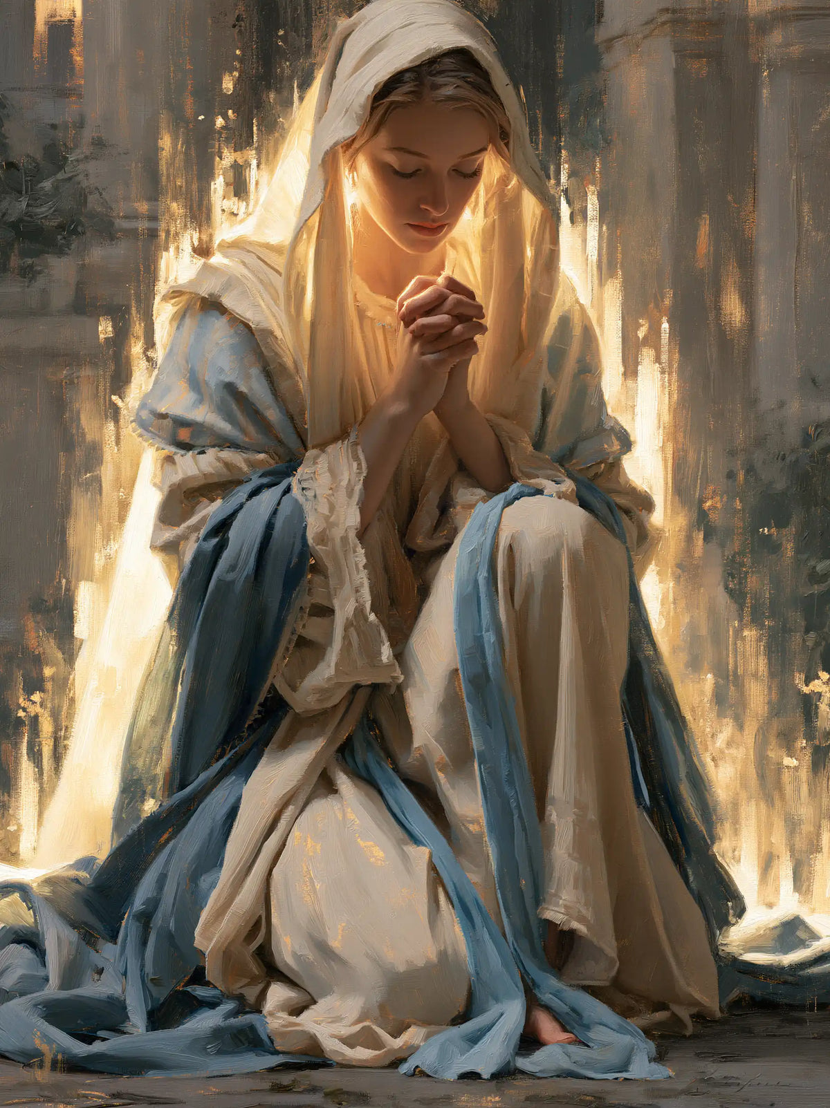 Virgin Mary in Prayer — Prayer in the Threshold’s Reflections