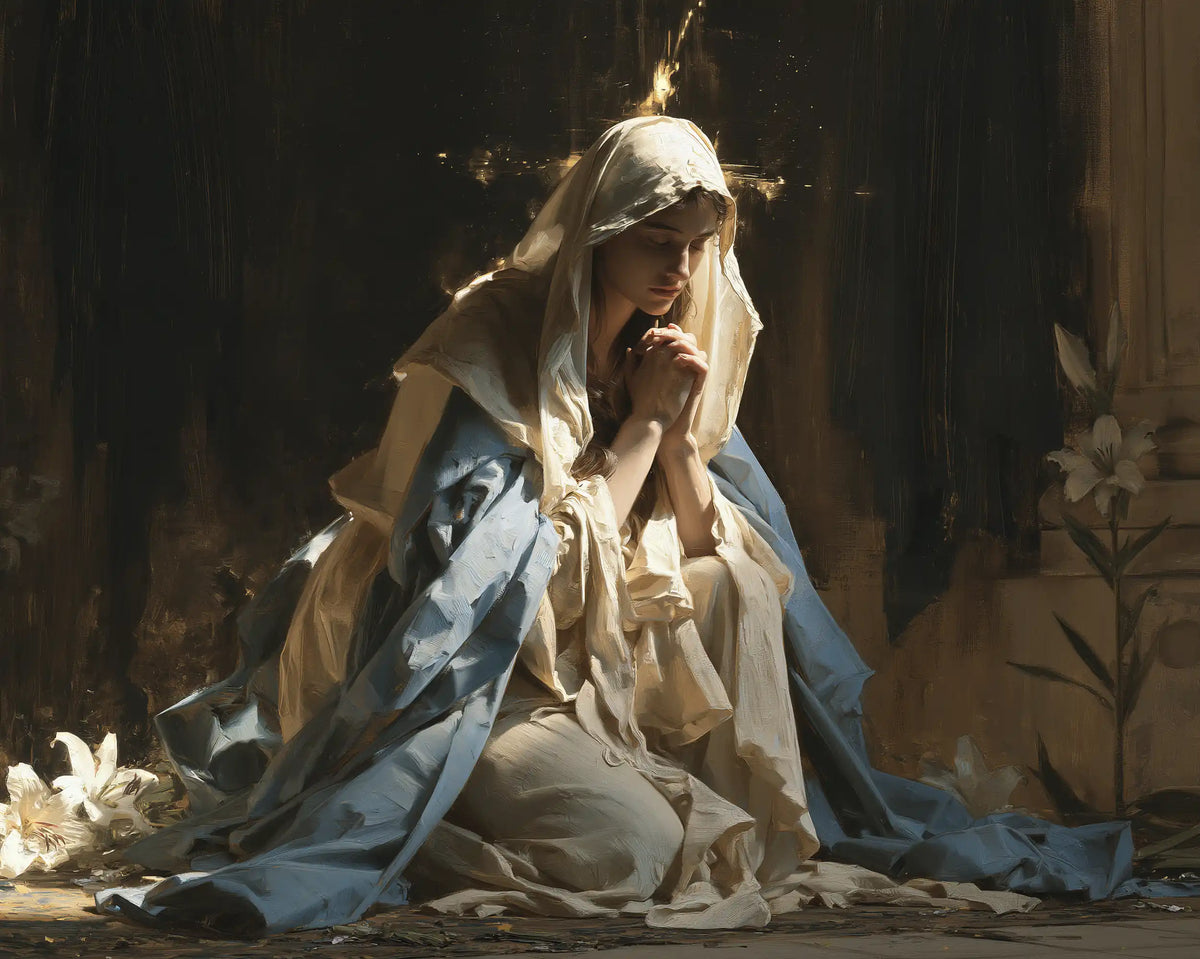 Virgin Mary in Prayer - Symbolist · Landscape n° 21