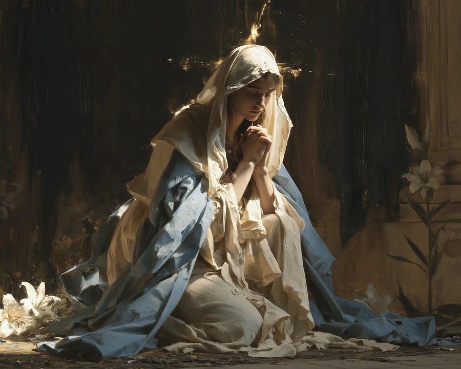 Virgin Mary in Prayer - Symbolist · Landscape n° 21