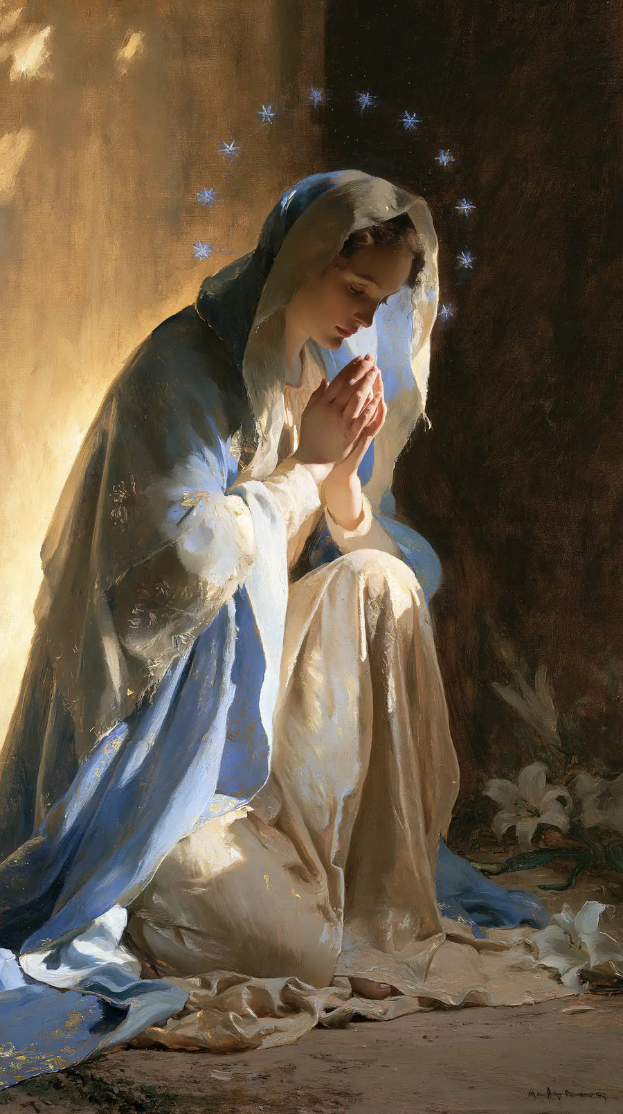 Virgin Mary in Prayer - Symbolist · Portrait n° 13